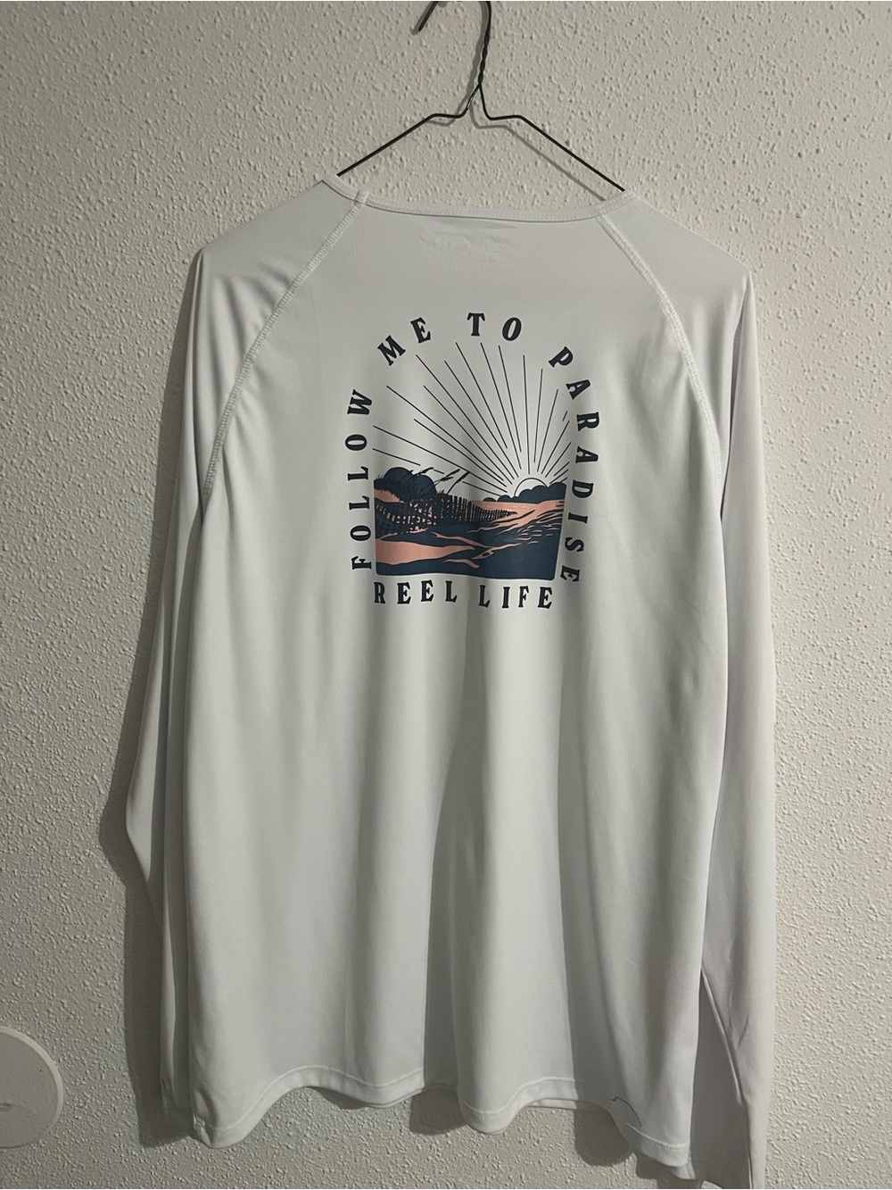 Reel Life Long Sleeve Graphic Tee - White